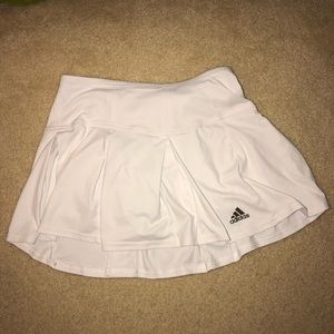 Adidas white pleated skirt